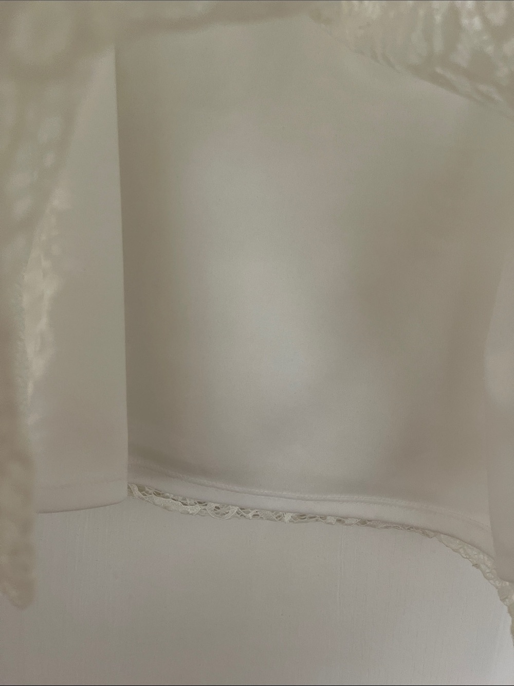 Cable & gauge Ivory Lace Tie-Neck Blouse - Picture 4 of 6